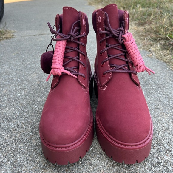 TIMBERLAND STONE STREET 6 INCH WATERPROOF PLATFORM BOOTS women’s sz 10 - Picture 2 of 15